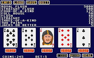 Draw Poker / Double Down atari screenshot